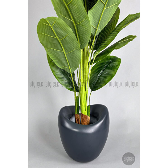 Biçiçek Yapay Muz Ağacı 185-220 Cm Gri