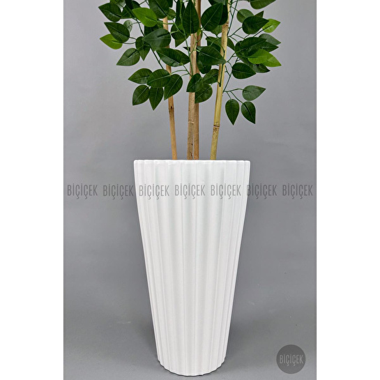 Biçiçek Yapay Bambu Ve Benjamin 4 Dal Yoğun Yapraklı 180 Cm Bambuvebenjamin