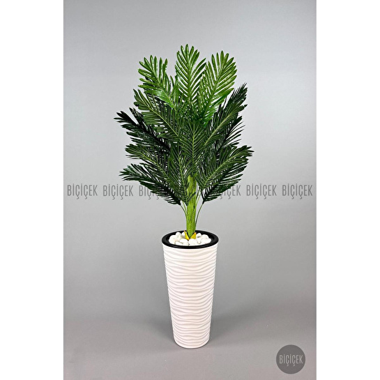 Biçiçek 150cm Areka Ağacı Kumsal Saksıda Siyah