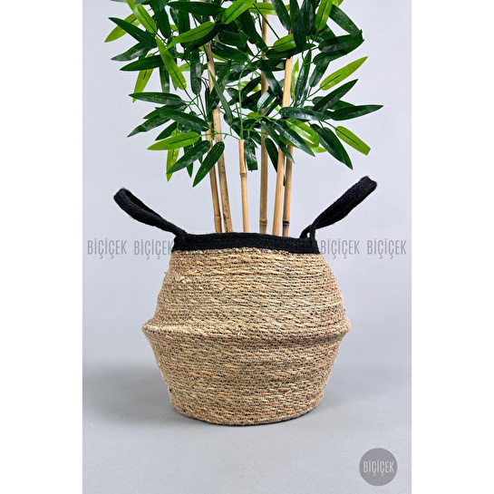 Biçiçek Yapay Bambu Ağacı 6 Dallı 150 Cm Yoğun Yapraklı Hasır4