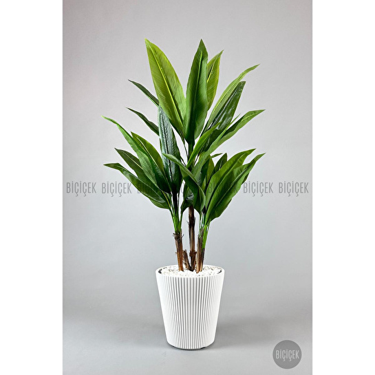 Biçiçek Luna Saksı 37 Cm Ve İç Kova Dahil Beyaz