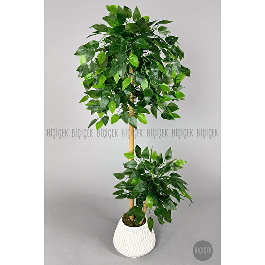 Biçiçek Yapay Benjamin Ağacı Bambu Gövdeli 125cm