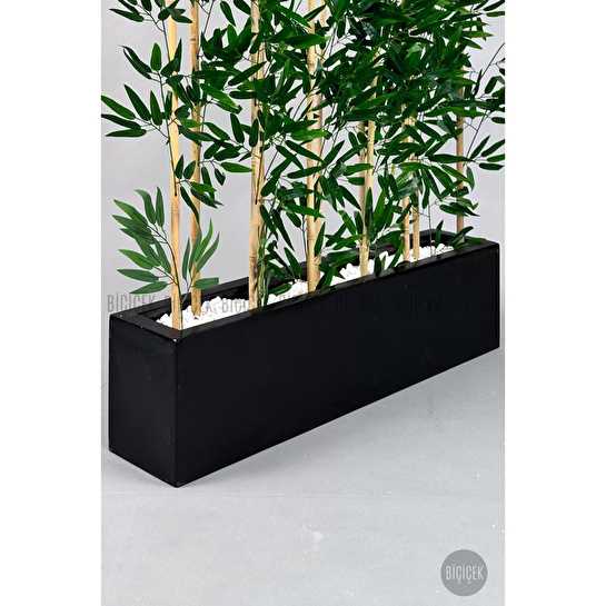 Biçiçek Bambu Separator 170 Cm 10 Dallı Yoğun Yapraklı Siyah