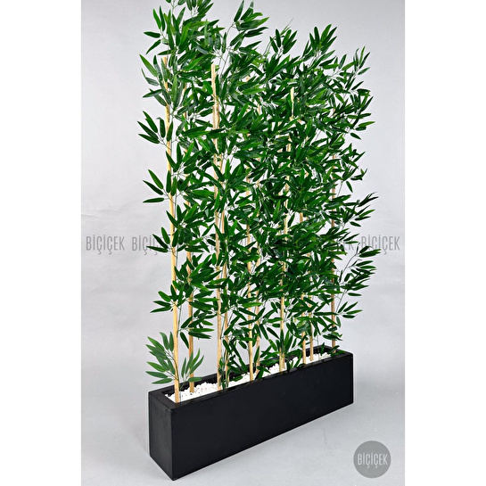 Biçiçek Bambu Separator 170 Cm 10 Dallı Yoğun Yapraklı Siyah