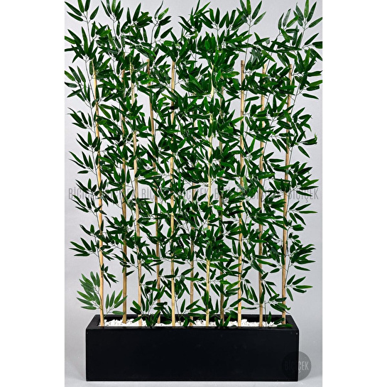 Biçiçek Bambu Separator 170 Cm 10 Dallı Yoğun Yapraklı Siyah