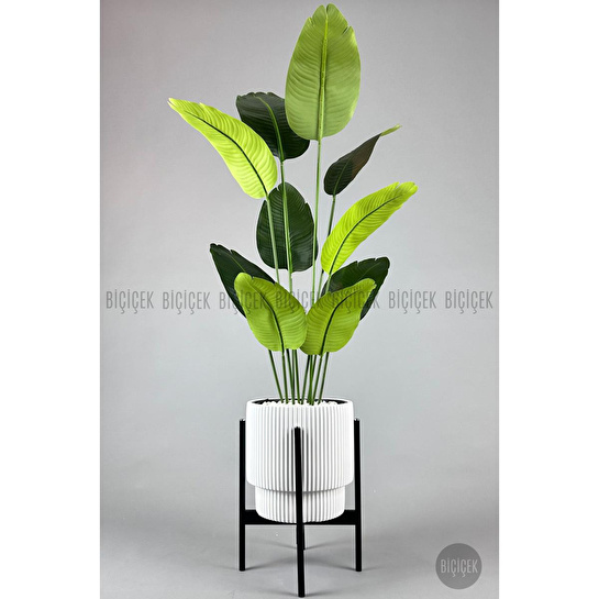 Biçiçek Yapay Muz Ağacı 145-185 Cm Beyaz2