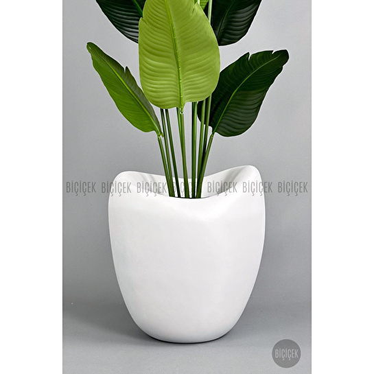 Biçiçek Yapay Muz Ağacı 145-185 Cm Beyaz