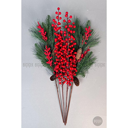Biçiçek 4 Dal Yoğun Yapraklı Kokina Buketi