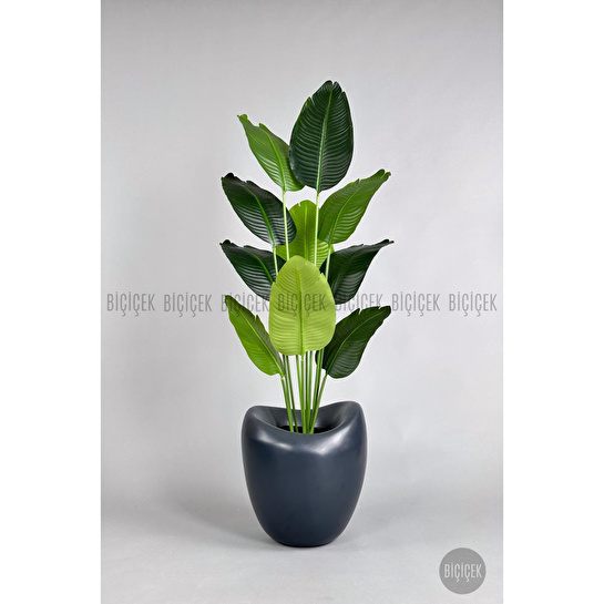 Biçiçek Yapay Muz Ağacı 145-185 Cm Gri
