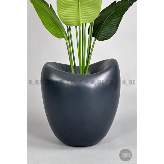 Biçiçek Yapay Muz Ağacı 145-185 Cm Gri