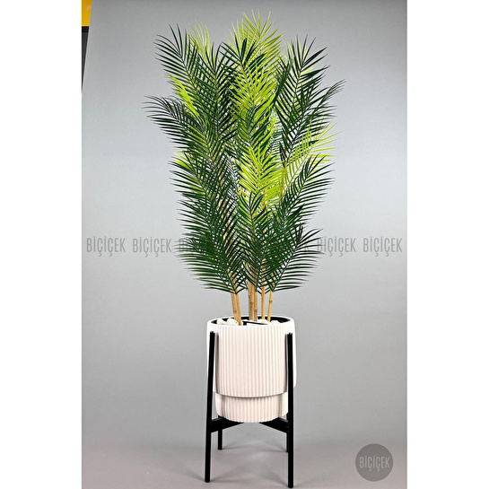 Biçiçek Yapay Areka Palmi̇yesi̇ 6 Gövde Gala Saksida Yoğun Yaprakli 2