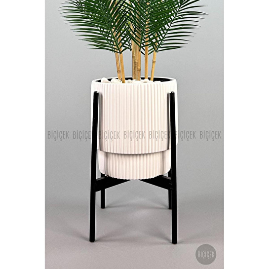 Biçiçek Yapay Areka Palmi̇yesi̇ 6 Gövde Gala Saksida Yoğun Yaprakli 2