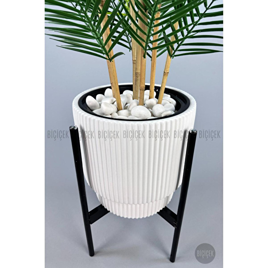 Biçiçek Yapay Areka Palmi̇yesi̇ 6 Gövde Gala Saksida Yoğun Yaprakli 2
