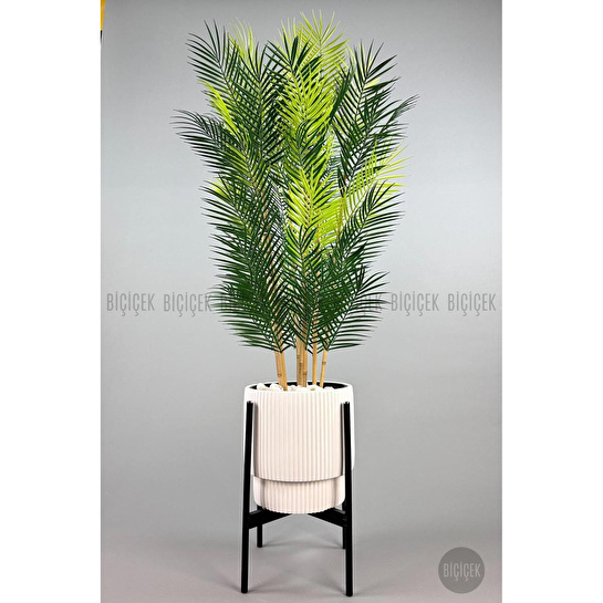 Biçiçek Yapay Areka Palmi̇yesi̇ 6 Gövde Gala Saksida Yoğun Yaprakli 2