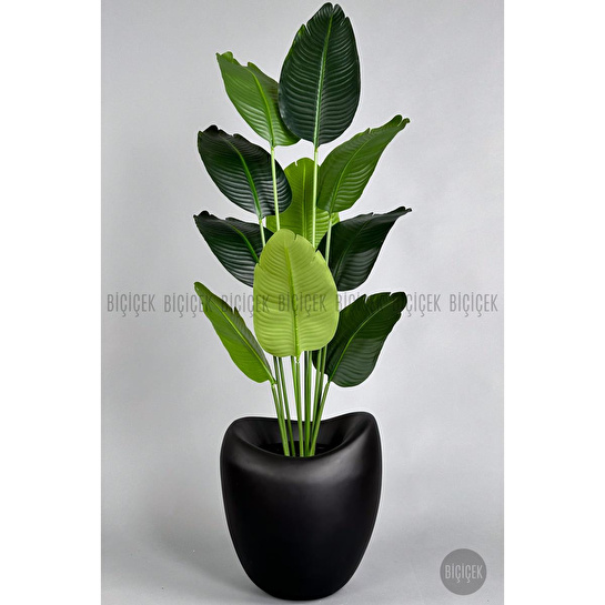 Biçiçek Yapay Muz Ağacı 145-185 Cm Siyah