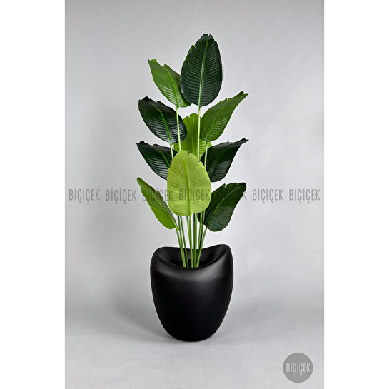 Biçiçek Yapay Muz Ağacı 145-185 Cm Siyah