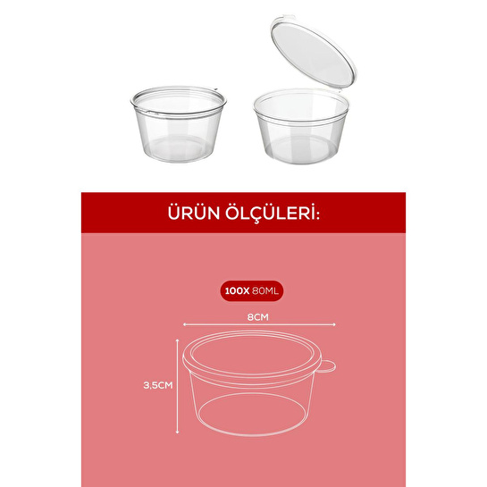 Vienev 100'lü Dondurucuya Uygun Saklama Kabı – 80 Ml İlik, Tavuk Suyu, Sos Ve İlaç Saklama Kabı