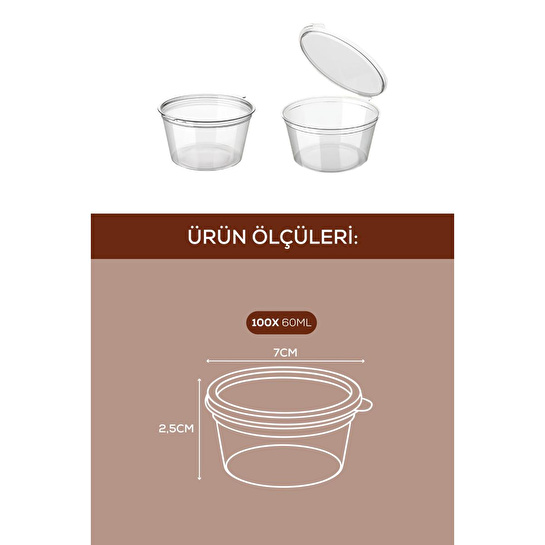 Vienev 100'lü Dondurucuya Uygun Saklama Kabı – 60 Ml İlik, Tavuk Suyu, Sos Ve İlaç Saklama Kabı