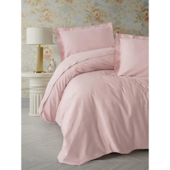 Cotton Box Elegant Saten Tek Kişilik Nevresim Takımı Pudra