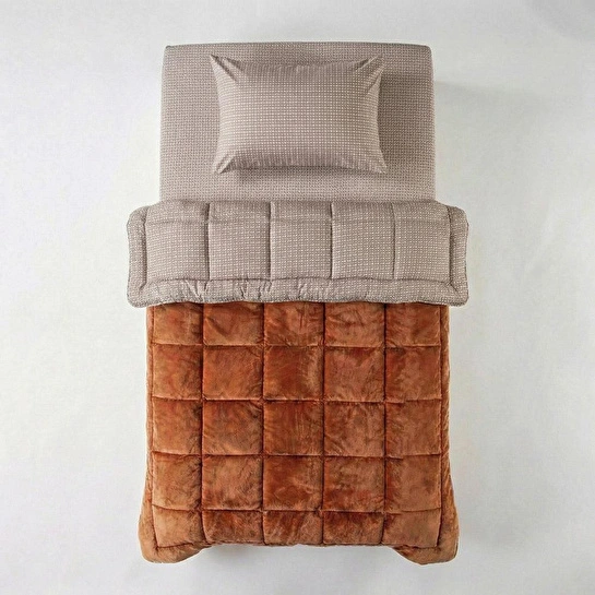 Othello Tek Kişilik Çift Taraflı Welsoft Comforter Yorgan Seti Orange 155x215 Cm - Dormio Soft Trigo Serisi