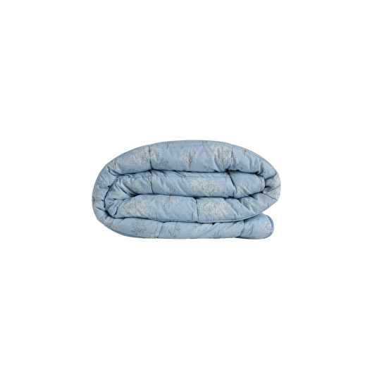 Othello Kullanımı Kolay Çift Kişilik Yorgan 195x215 Cm Mavi - Dormio Bloom Serisi
