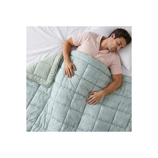 Othello Kullanımı Kolay Tek Kişilik Yorgan 155x215 Cm Yeşil - Dormio Bloom Serisi