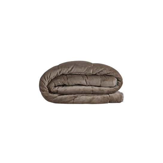 Othello Çift Kişilik Çift Taraflı Welsoft Comforter Yorgan Seti Vizon 195x215 Cm - Dormio Soft Trigo Serisi