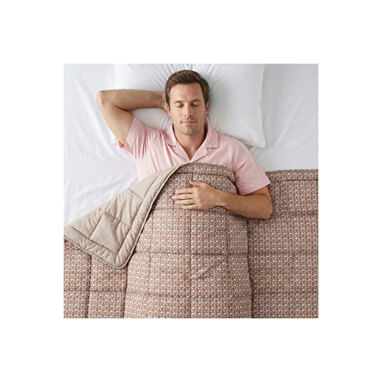 Othello Kullanımı Kolay Çift Kişilik Yorgan 195x215 Cm Orange - Dormio Trigo Serisi