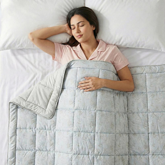 Othello Kullanımı Kolay Çift Kişilik Yorgan 195x215 Cm Krem - Dormio Bloom Serisi