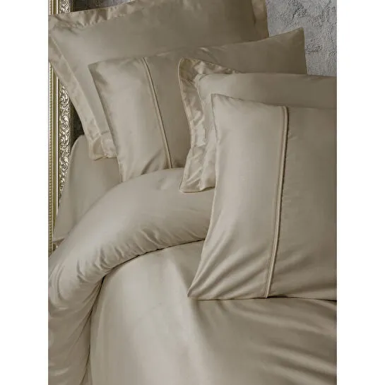 Cotton Box Silky Saten Çift Kişilik Nevresim Takımı Bej