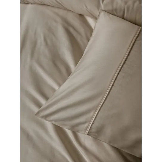 Cotton Box Silky Saten Çift Kişilik Nevresim Takımı Bej