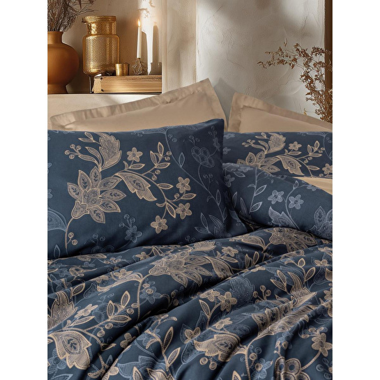 Cotton Box Saten Çift Kişilik Nevresim Takımı Noctelle Bej