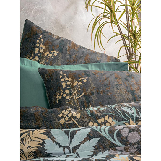 Cotton Box Saten Çift Kişilik Nevresim Takımı Clorasa Mint