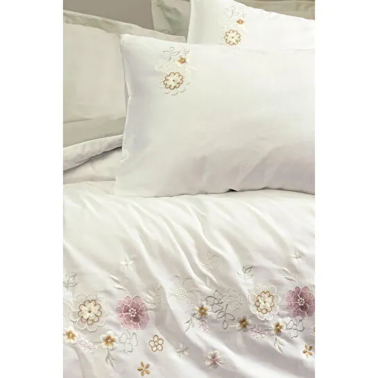 Cotton Box 3d Nakışlı Saten Çift Kişilik Nevresim Takımı Jenika Mint