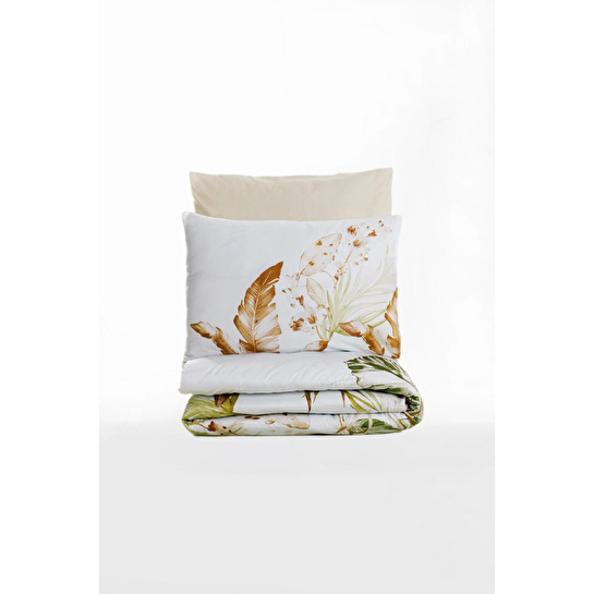 Cotton Box Saten Çift Kişilik Nevresim Takımı Luster Bej