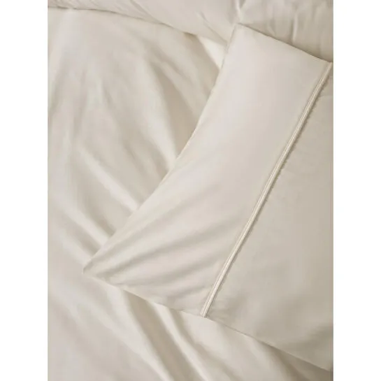 Cotton Box Silky Saten King Size Nevresim Takımı Ekru