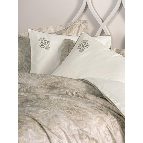 Cotton Box Elite Saten Çift Kişilik Nevresim Takımı Beatrix Bej