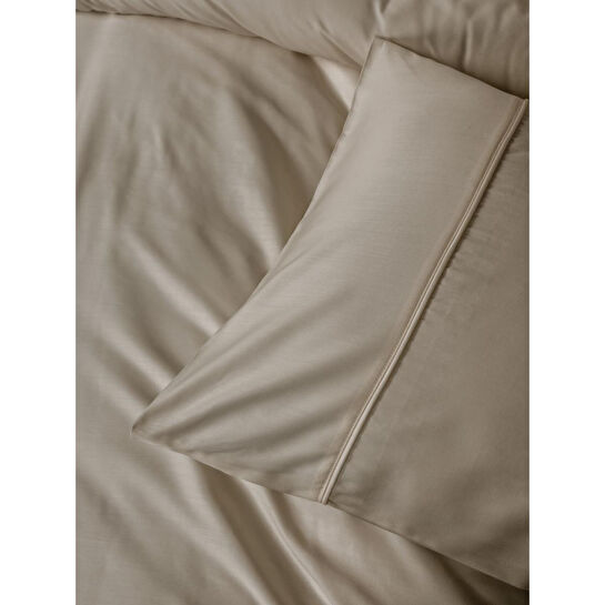 Cotton Box Silky Saten King Size Nevresim Takımı Bej
