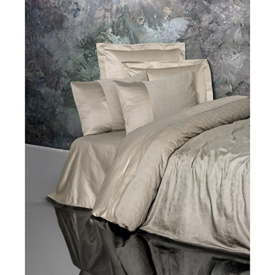 Cotton Box Jakarlı Saten Çift Kişilik Nevresim Takımı Demure Vizon