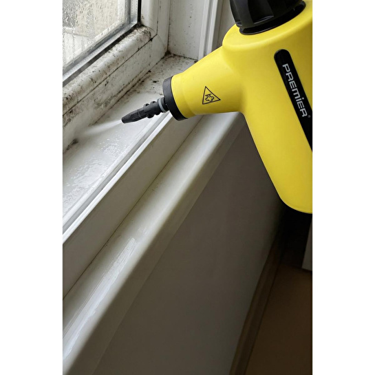Premier PSC 138 Portatif 4 Bar Basınçlı Buharlı Temizleyici 1050w Yüksek Güç Ve Zengin Aksesuar Seti Sarı Renk