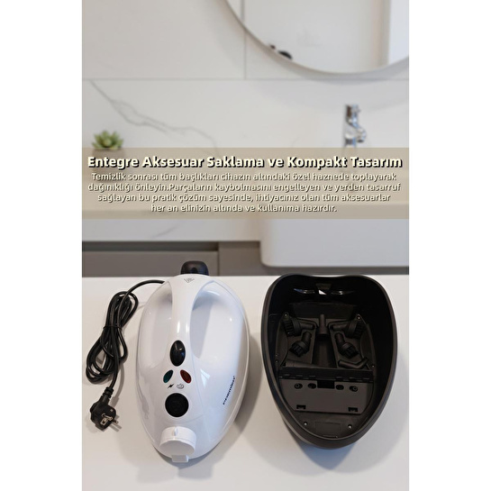 Premier Psc 228 Çok Fonksiyonlu Buharlı Temizlik Makinesi 1200 Ml Geniş Hazne Ve Zengin Aksesuar Seti