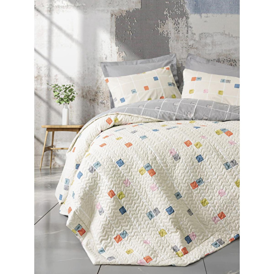 Cotton Box Minimal Çift Kişilik Complete Set Evo Gri