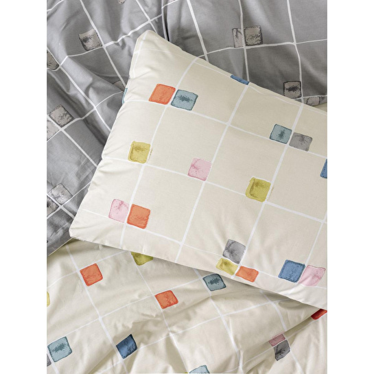 Cotton Box Minimal Tek Kişilik Lastikli Çarşaflı Nevresim Takımı Evo Gri
