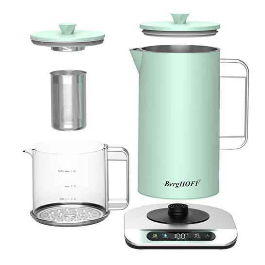 Berghoff Gem Retro 1.7 Litre Mint Yeşil Çay Makinesi