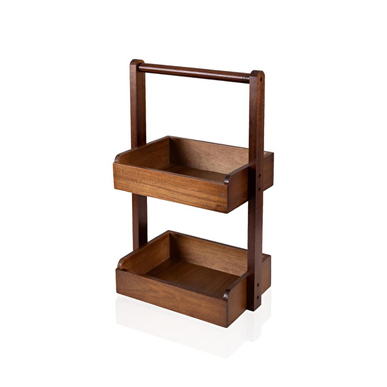 The Mia Natura Akasya 2 Katlı Düzenleyici Raf 27x18x44 Cm