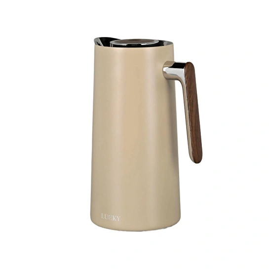 Lucky Art 1l Çelik Gövdeli Karaf Termos Krem