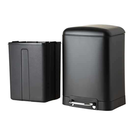 Mudo Home 5five Boho Çöp Kovasi Si̇yah 6 Lt