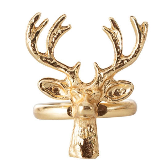 Mudo Home Geyi̇k Fi̇gürlü Peçete Halkasi Gold 6li