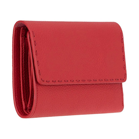 Bloominbag Arc Wallet Crimson Red Hakiki Deri Kartlıklı Manyetik Cüzdan
