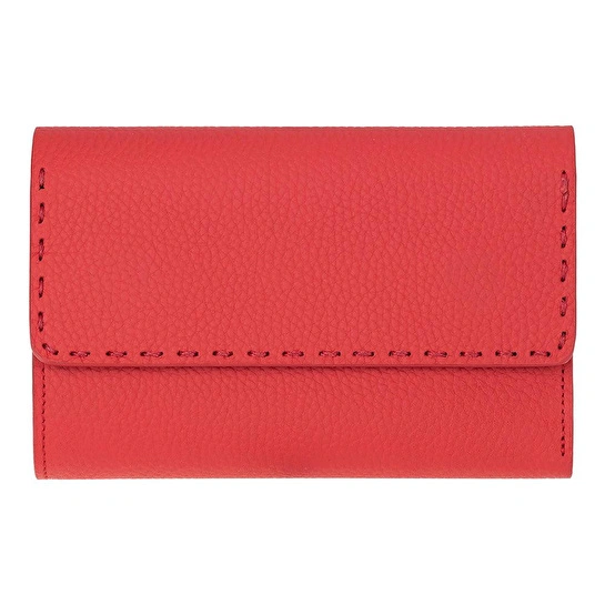 Bloominbag Arc Wallet Crimson Red Hakiki Deri Kartlıklı Manyetik Cüzdan